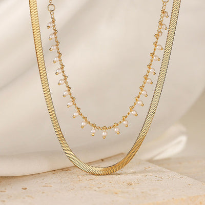Marizanne | Luxe Snake Choker & Pearl Jewelry Set 18K Gold